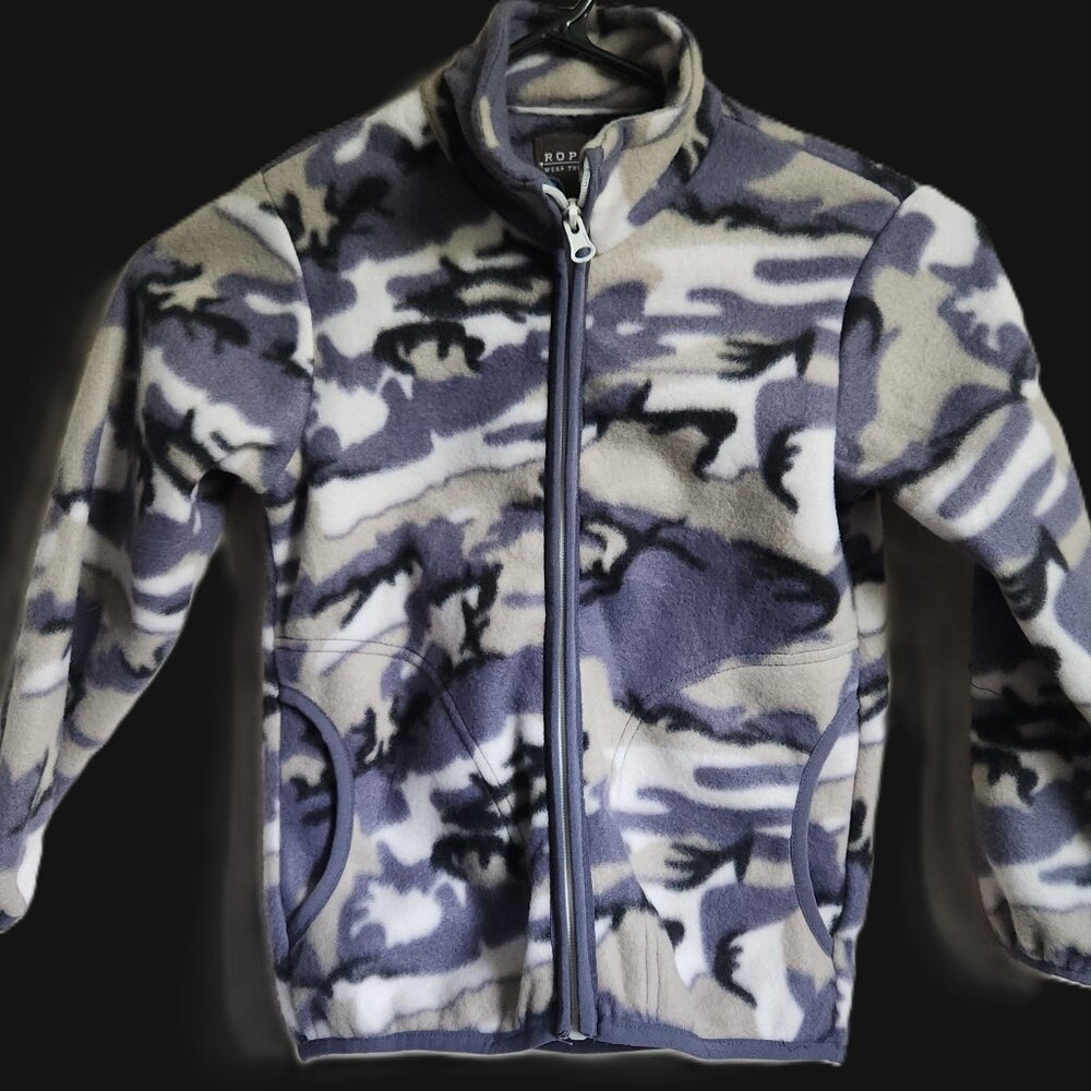 KIDS CAMO FLEECE JACKET size EXTRA LARGE by ROPER NWT
